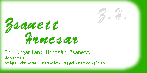 zsanett hrncsar business card
